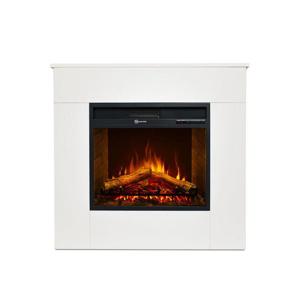 Camino Elettrico da Terra 96x36x90 cm Michelangelo in Legno Bianco online