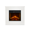 Camino Elettrico da Terra 96x36x90 cm Michelangelo in Legno Bianco      