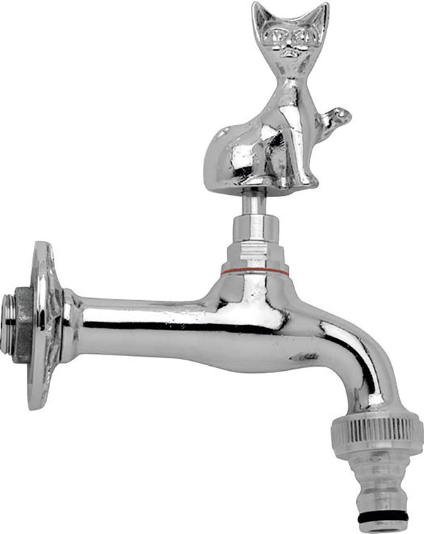 Rubinetto per Fontana da Giardino in Ottone Cromato con Attacco Rapido Morelli Gatto sconto
