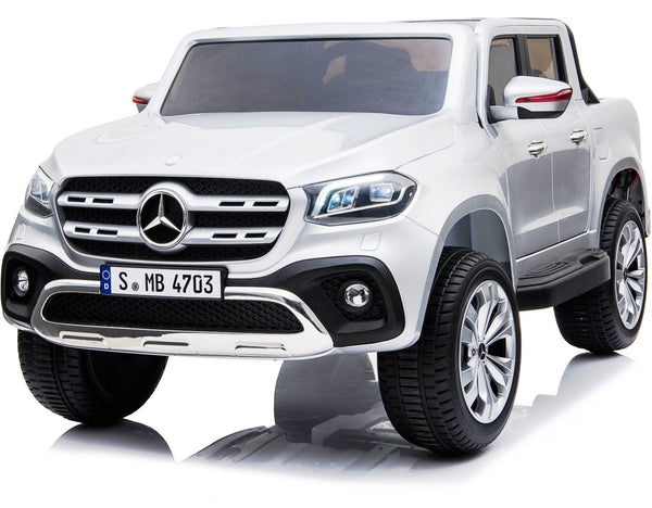 Macchina Elettrica per Bambini 2 Posti 12V Mp4 con Licenza Mercedes Classe X Pick-up Bianca acquista