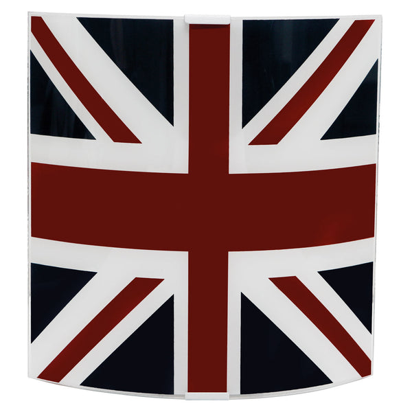 online Applique 1xE27 Montatura Argento Vetro Lastra Unionjack E-Energy Elia