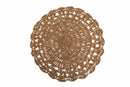 Set 6 Tovagliette Tonda Ø38 cm Villa d'Este Home Tivoli Uncinetto Chocolate