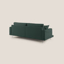 Divano 3 Posti 218x88x93 cm in Tessuto Verde