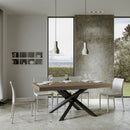 Tavolo Allungabile 180-440x90x77 cm Volantis Premium Tortora Telaio Antracite 