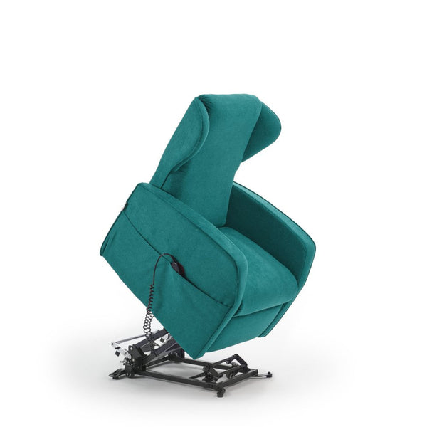 Poltrona Alzapersona Elettrica 2 Motori 73x101x86 cm Adele in Microfibra Dispositivo Medico 1 Turchese sconto
