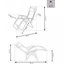Sedia Sdraio Zero Gravity Reclinabile Pieghevole 165x79x117 h cm in Metallo e Oxford Blu