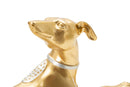 Statua Cane Sdraiato 32,2x9,5x18,3 cm in Poliresina