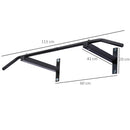 Barra Trazioni a Muro con Struttura in Acciaio 116x43x20 cm 