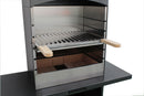 Barbecue a Legna e Carbone 110x47,5x190,1 cm Design a Colonna in Acciaio Tolosa Nero