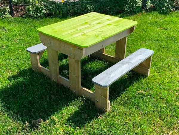 Tavolo Gioco per Bambini con Panche 100x80x52h cm in Legno Picnic Splash acquista