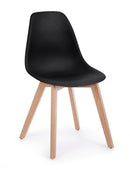Set 4 Sedie 51,5x46,5x86 cm in Plastica Nero