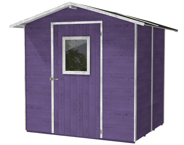 Casette Box da Giardino in Legno Porta Utensili 200x167x214 cm con Porta e Finestra Ecla Lilla acquista