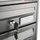 Cassette Postali 42x18x62 cm Artigian 8 Posti con Serratura in Metallo Antracite