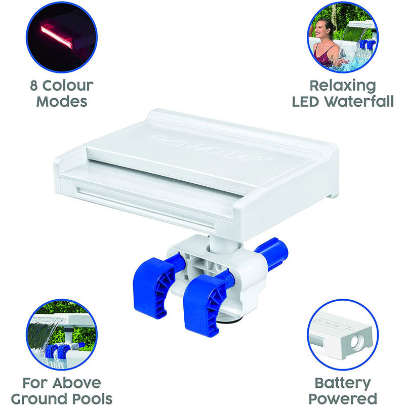 Cascata di Acqua con Luci a LED Rilassante per Piscina Bestway Flowclear 58619
