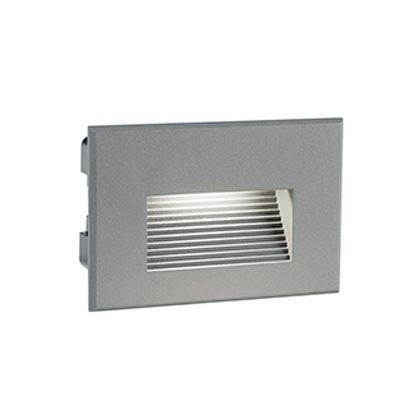 sconto Lampada Segna Passo Rettangolare da Incasso a Parete a LED 3W 4000K Sovil Grigio