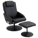 Poltrona Relax Reclinabile 71x78x101 cm con Poggiapiedi Nera