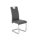 Sedia in Similpelle 42,5x49,5x98cm TFT Grigia Cromo