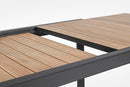 Tavolo Allungabile da Esterno 220-340x100x75h cm in Alluminio Belmar Naturale e Antracite  
