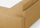 Divano 2 Posti con Pouf 168x145x85 cm Sakar in Tessuto Ocra