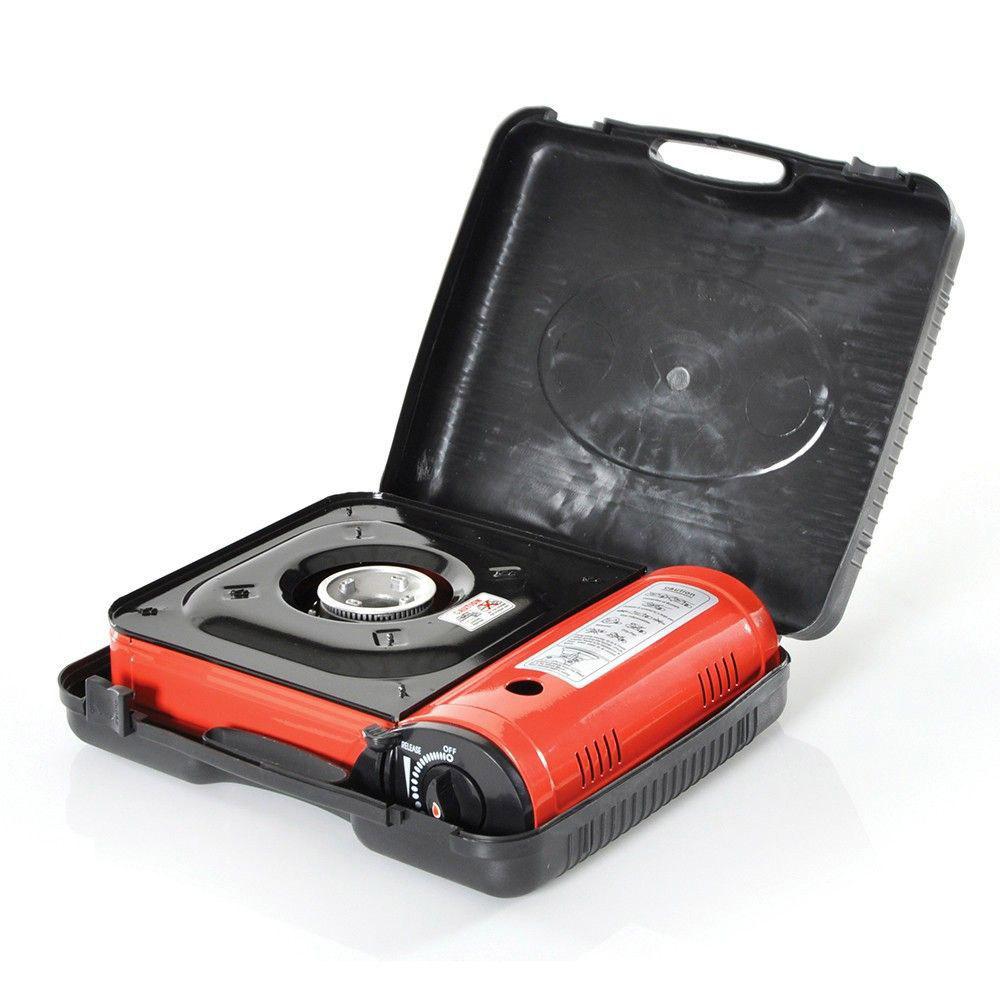 Fornello a gas a 1 bruciatore con coperchio | Fornello portatile | Gas butano e propano | Corpo in acciaio inox | Calore regolab | Leroy Merlin