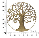 Pannello Albero della Vita Oro Glam Ø70x1,8 cm in Ferro Oro
