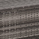 Set 2 Lettini Prendisole con Tavolino in Rattan  Grigio