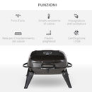 Barbecue a Carbone Carbonella Portatile Pieghevole in Ferro Nero 