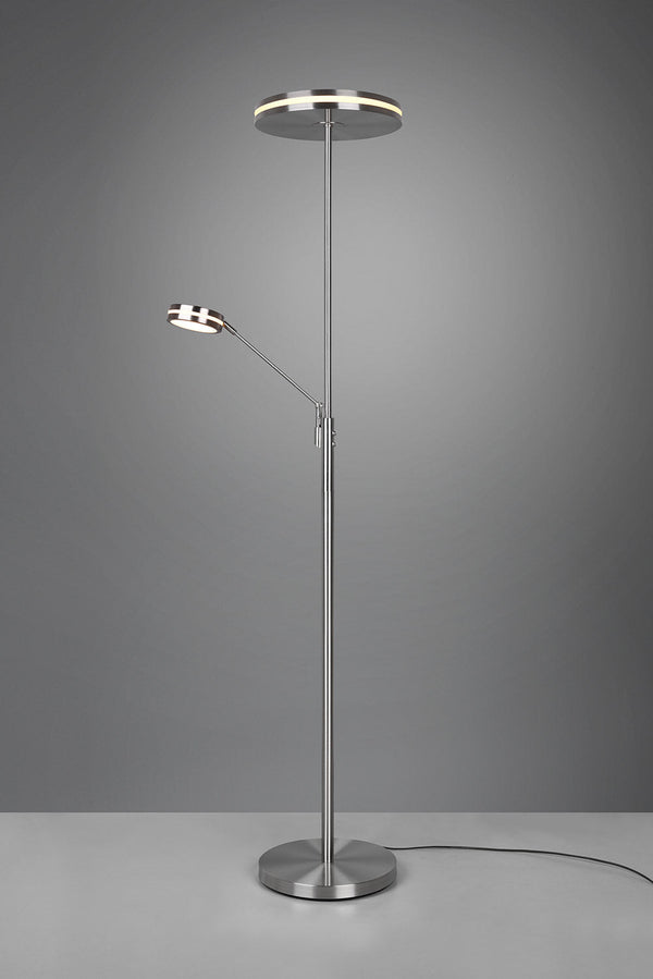 sconto Piantana da Interno a LED SMD in Metallo Nickel Opaco