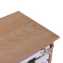 Cassettiera 3 Cassetti in Legno 35x27x66cm Arianna Naturale e Bianca