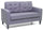 Divano 2 Posti 145x78x95 cm in Tessuto Blu