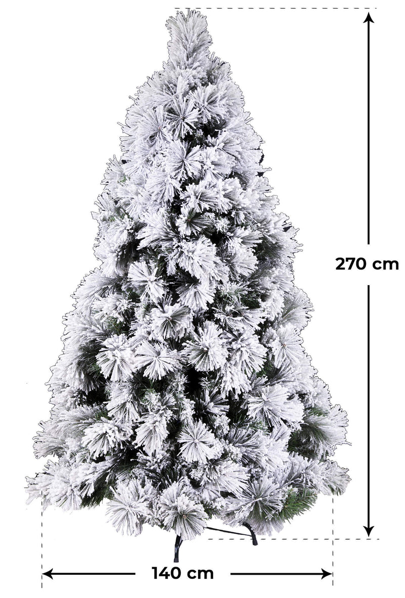 Albero di Natale Artificiale Adami Monte Bianco Verde Innevato Varie Misure