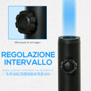 Base Supporto per Ombrellone da Terrazza 12x12x30 cm in Metallo Nero      
