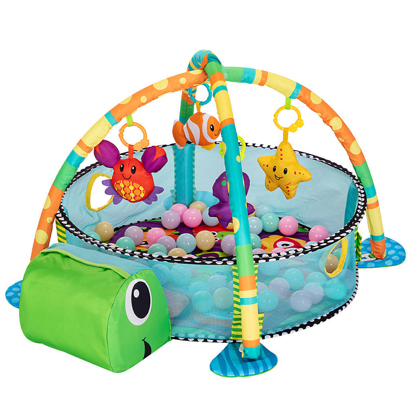 DOTBUY Tappeto Gioco Per Bambini 150cm Morbido E Lavabile: Tondo Antiscivolo In Cotone Con Fondo Plastica, Per Gattonare E Giocare, Tema Animali