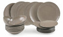 Set 6 Piatti Frutta Ø19,5x3 cm in Gres Villa d'Este Home Tivoli Marrone