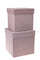 Set 2 Scatole Quadrate in Velluto H 265 cm
