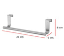 Porta asciugamani salvaspazio 36x8x6 cm in acciaio appendibile
