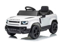 Macchina Elettrica per Bambini Licenza Land Rover Defender Small 12V con Telecomando Bianco