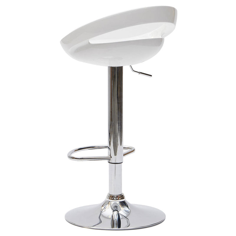 Sgabello con Alzata a Gas e Seduta Girevole in Abs Vandi Bianco