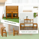 Set Tavolo e 3 Sedie da Giardino Pieghevoli in Legno Teak
