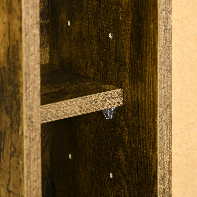 Scrivania Pieghevole con Ripiani 60x20x50 cm in Truciolato e MDF Marrone