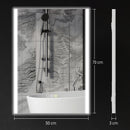 Specchio Bagno da Parete con Luce LED a 3 Colori 70x50x3 cm in Vetro Temperato Argento  
