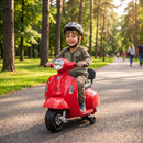 Moto Elettrica per Bambini 1,5-3 Anni Licenza Piaggio Mini Vespa GTS 66,5x38x52 cm 6 V con Batteria al Litio 2,5 km/h Max 25 kg Rossa      