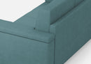 Divano Angolare 7 Posti 286x286x85 cm Marrak in Tessuto Petrolio