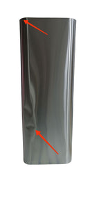 Pattumiera Per Raccolta Rifiuti 30x30xh80 cm In Acciaio Inox con Pittogramma Magnetico Argento Seconda Scelta