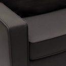 Divano 2 Posti 182x85x77 cmin Tessuto Nero