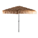 Ombrellone da Giardino Effetto Rafia Ø 300x236 cm Cuba Plus in Acciaio e Plastica      
