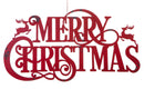 Set 2 Decoro Merry Christmas Lunghezza 58 cm Rosso