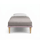 Letto Singolo con Rete Rivestita Microfibra Glicine Tessis Varie Misure