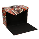 Scatola valigia arancione righe rettangolare cm 34x15xh24