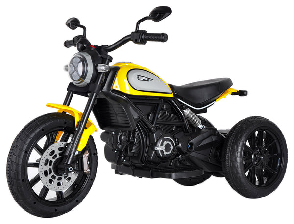 Moto Elettrica per Bambini Licenza Ufficiale Ducati Scrambler 12V 3,5Ah Giallo sconto